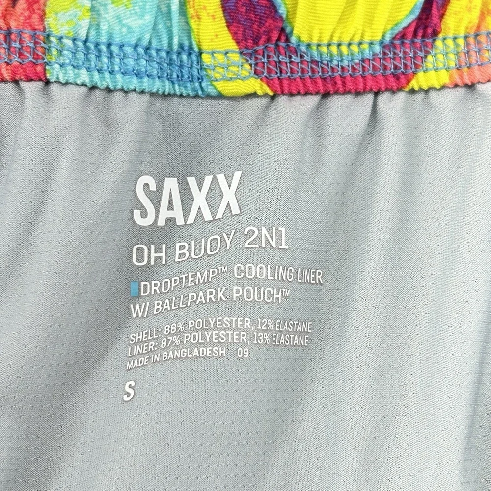 Saxx OH Buoy 2N1 Volley Swim Trunks Size Small Coast to Coast Droptemp Beach
